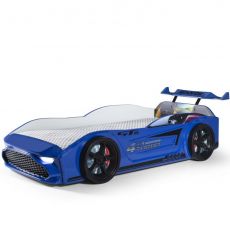 Детская кровать машина GT18 4x4 Turbo Blue с подсветкой, спойлером